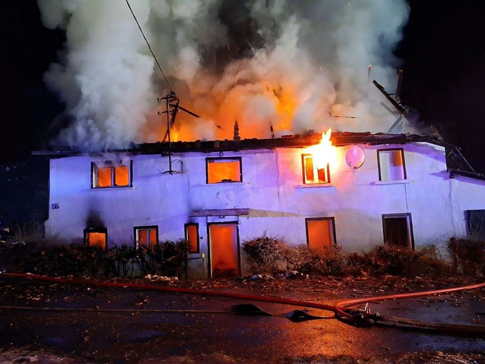 Pożar budynku mieszkalnego w Rząśniku