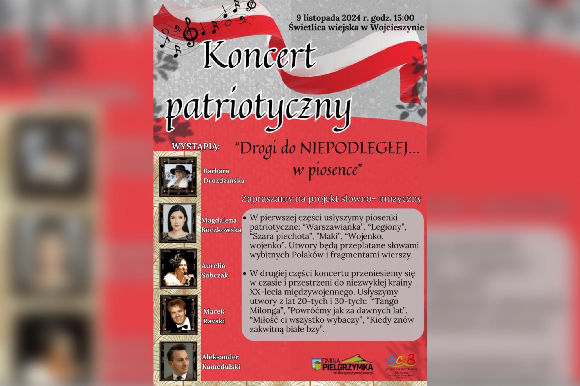 Pieśnią ku Wolności” – Koncert Patriotyczny w Wojcieszynie