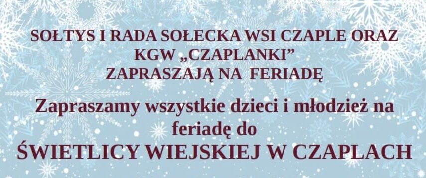 Feriada w Czaplach – zimowa przygoda pełna atrakcji!