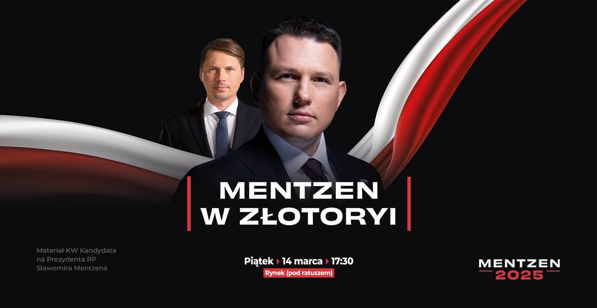 Sławomir Mentzen jutro w Złotoryi! Szansa na rozmowę z kandydatem na prezydenta