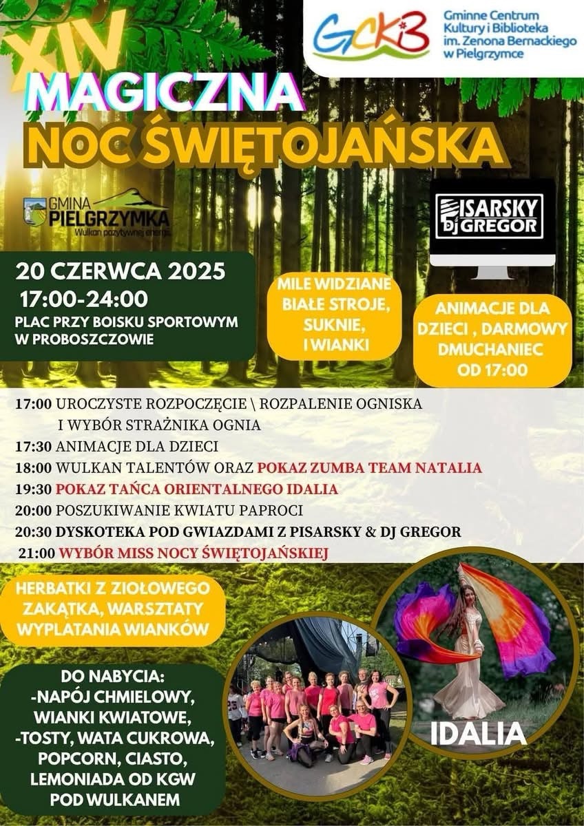 Magiczna Noc Świętojańska w Proboszczowie już 20 czerwca!