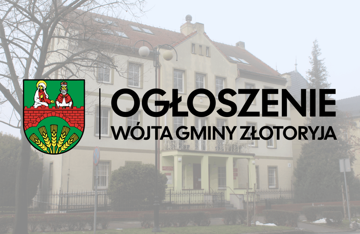 Ogłoszenie Wójta Gminy Złotoryja