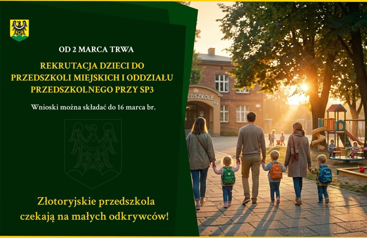 Trwa rekrutacja do miejskich przedszkoli w Złotoryi