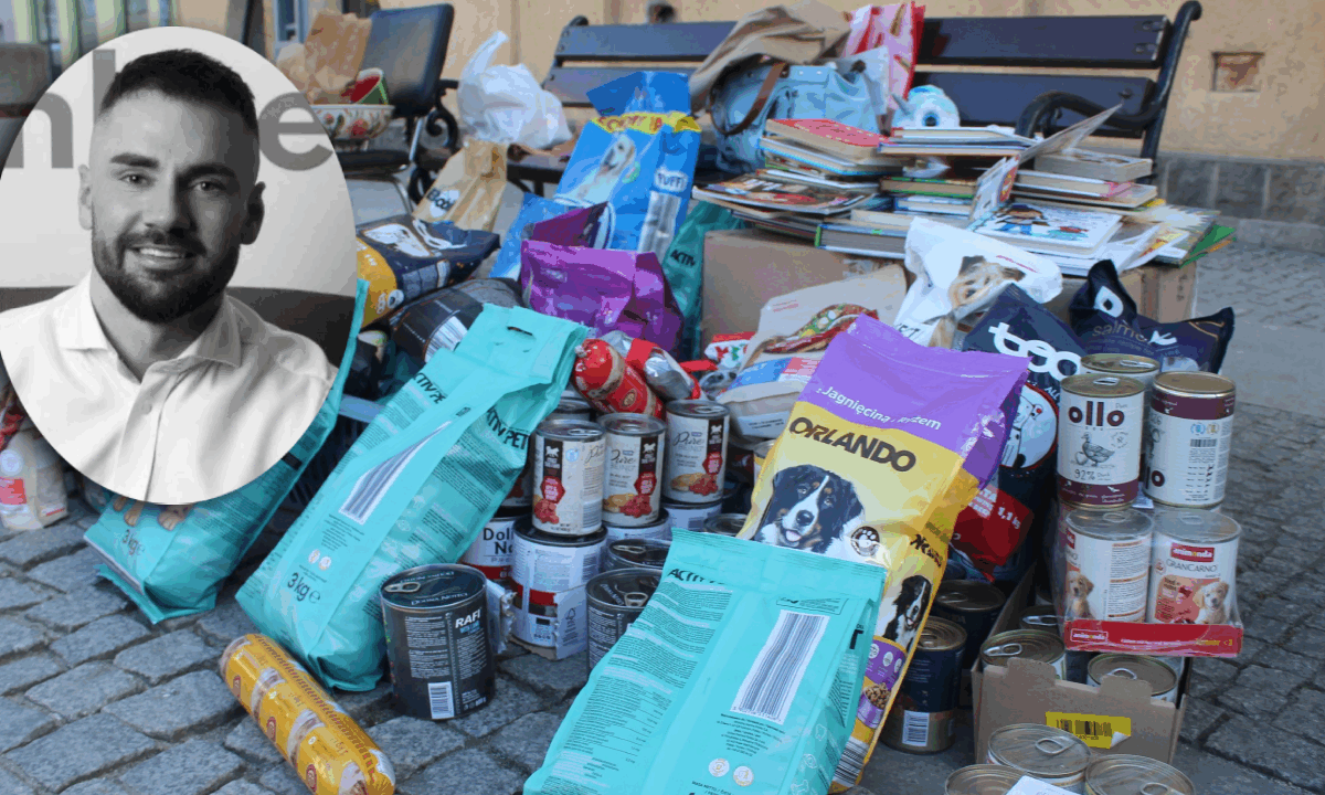 Złotoryjanie oddali hołd Łukaszowi Litewce. Uzbierali blisko 100 kg karmy dla zwierząt