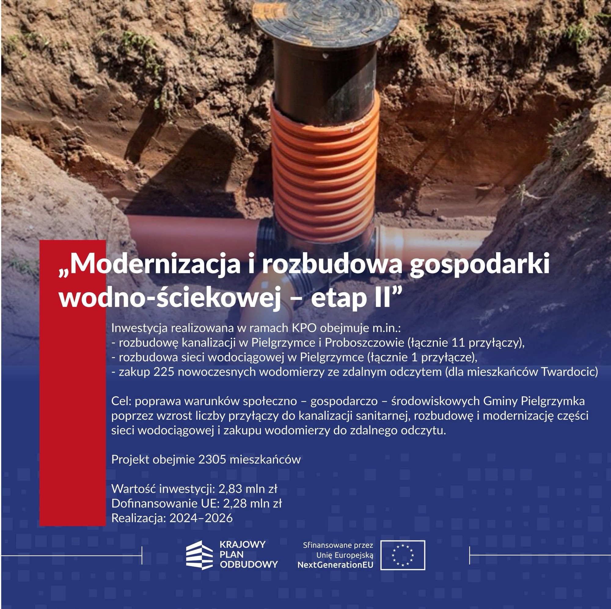 Nowy etap rozwoju infrastruktury wodno-ściekowej w Pielgrzymce