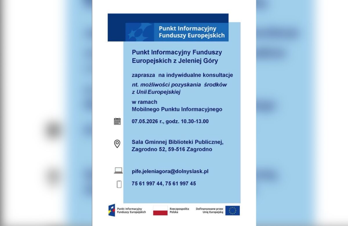 Mobilny Punkt Informacyjny w Zagrodnie – szansa na rozwój dzięki funduszom europejskim