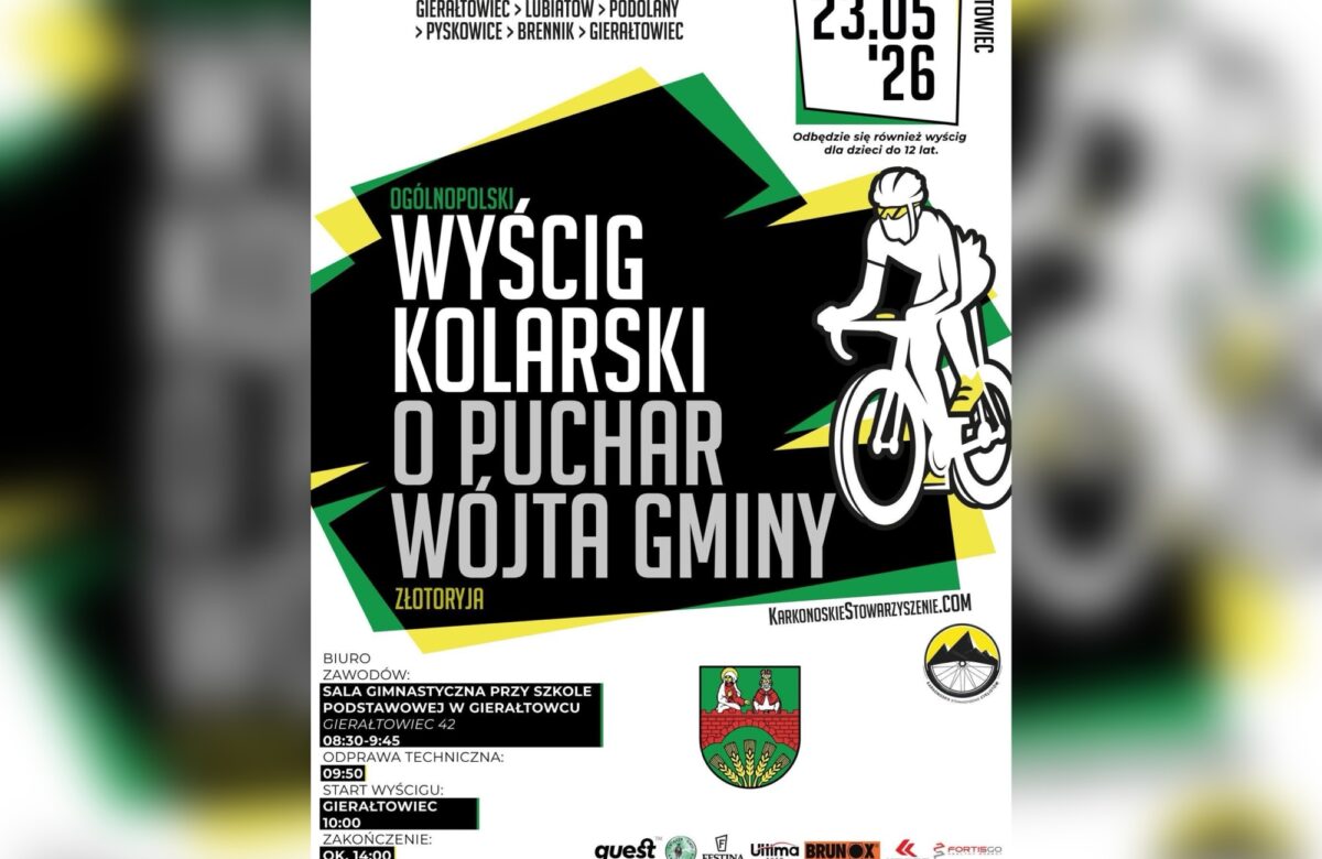 Zmiana lokalizacji biura zawodów przed wyścigiem w Gierałtowcu