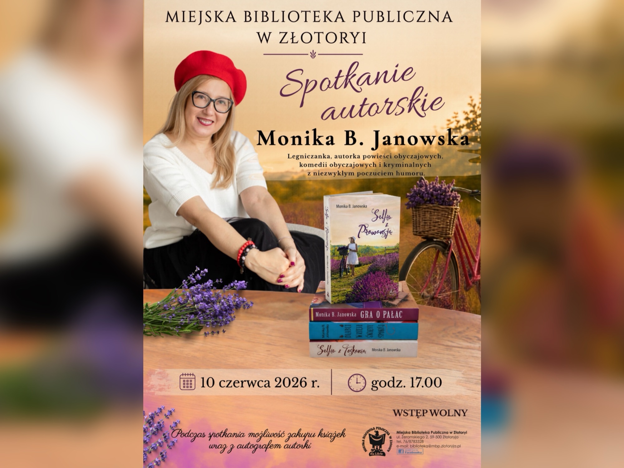 Spotkanie autorskie z Moniką B. Janowską w Miejskiej Bibliotece Publicznej w Złotoryi – wstęp wolny