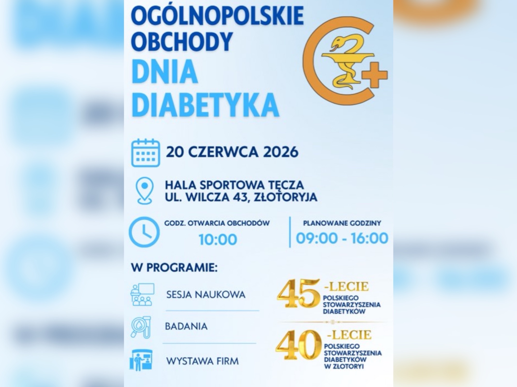 Ważne wydarzenie dla osób z cukrzycą. Złotoryja zaprasza na Ogólnopolskie Obchody Dnia Diabetyka