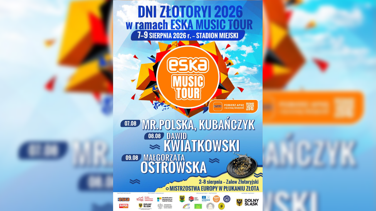 Złotoryja na trasie ESKA Music Tour 2026. Muzyczne święto miasta i europejskie emocje związane z płukaniem złota