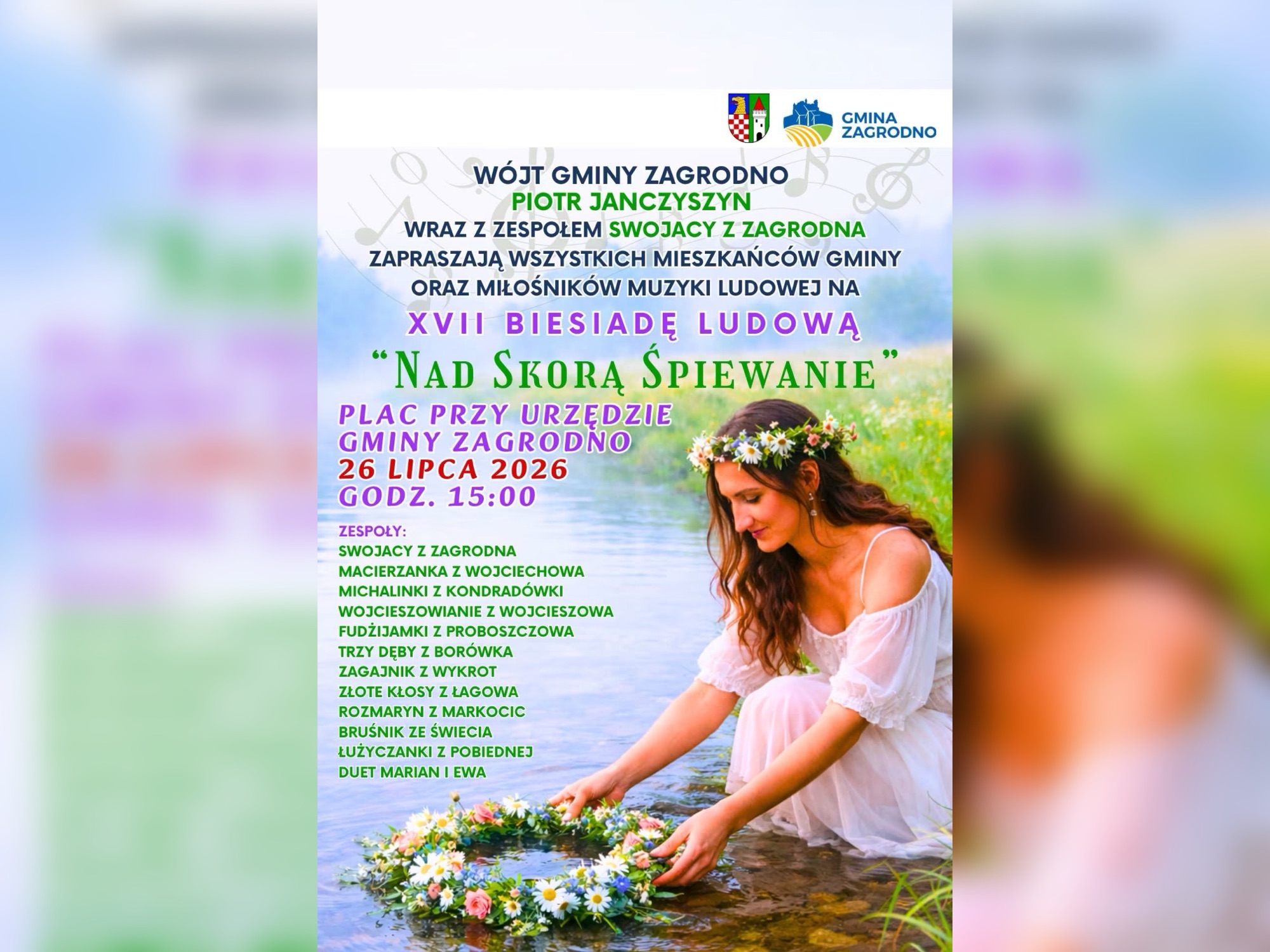 XVII edycja „Nad Skorą Śpiewanie” już 26 lipca. Zapraszamy na wspólne święto muzyki!