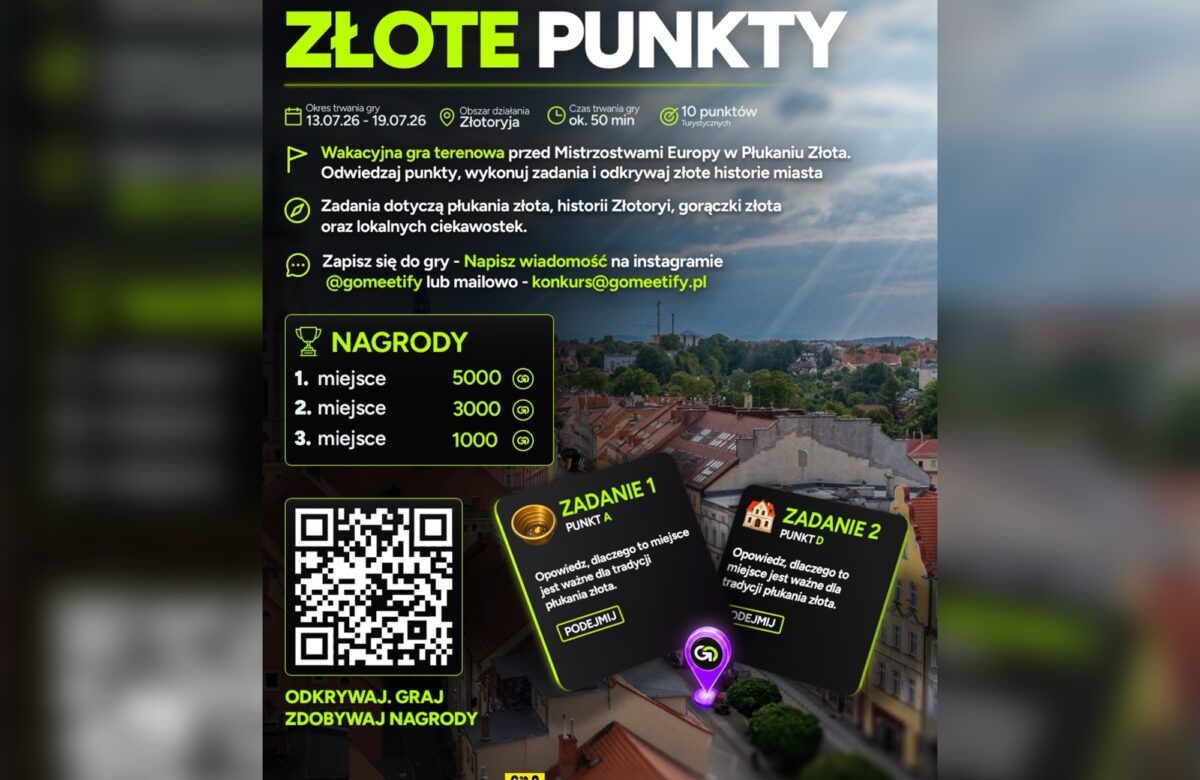 Zapraszamy do gry terenowej „Złote Punkty” – wyjątkowa przygoda przed Mistrzostwami Europy w Płukaniu Złota 2026