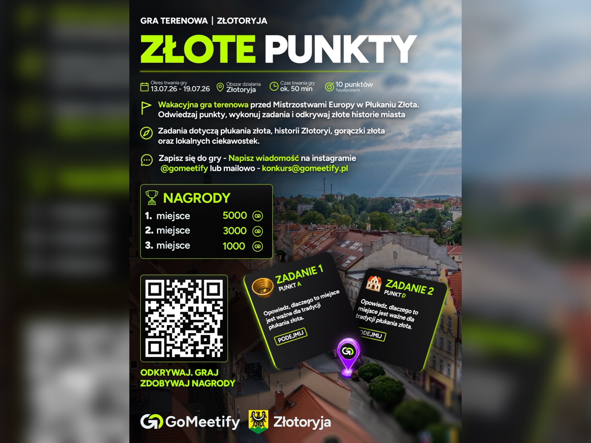 Zapraszamy do gry terenowej „Złote Punkty” – wyjątkowa przygoda przed Mistrzostwami Europy w Płukaniu Złota 2026