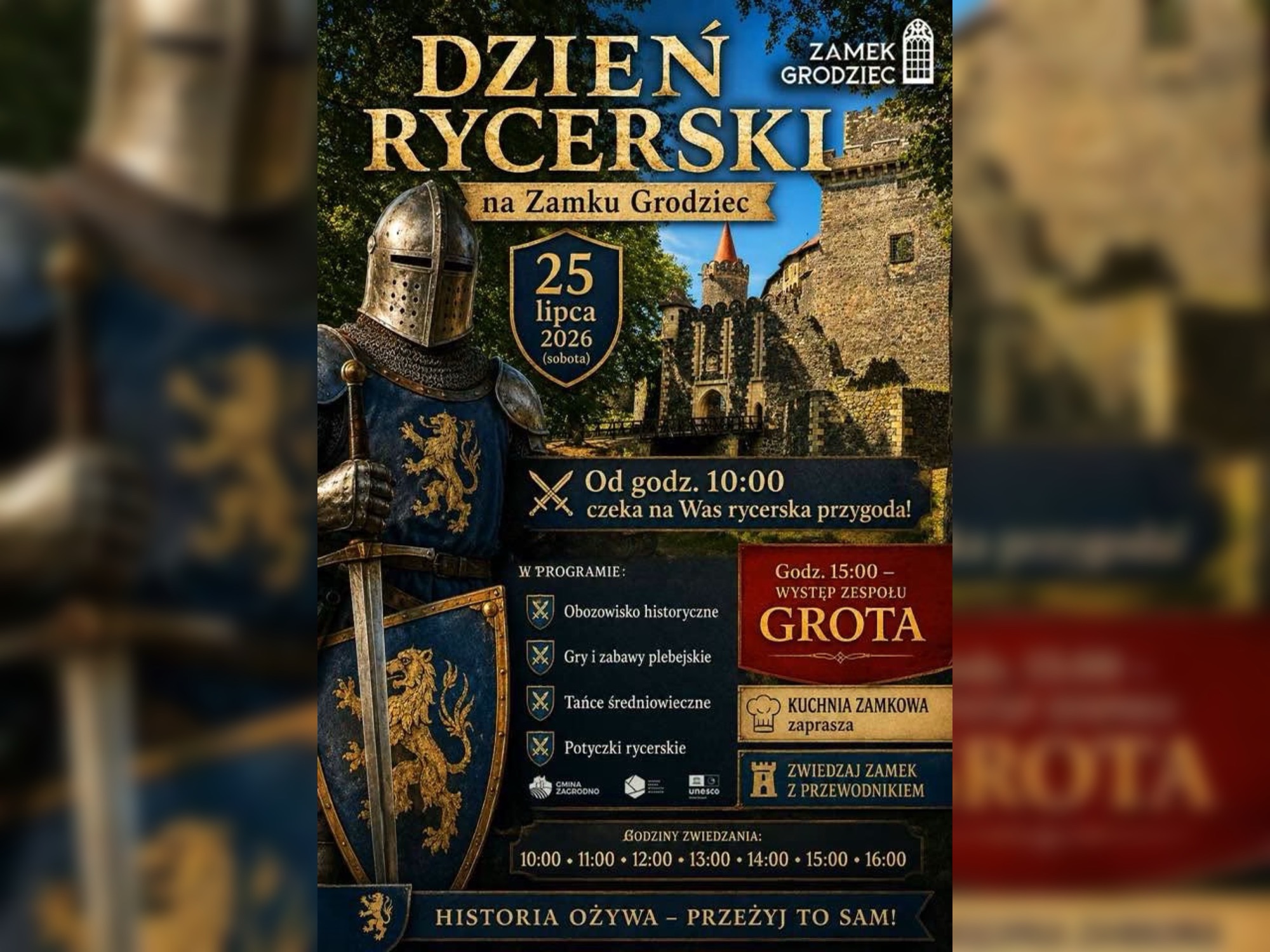 Rycerskie atrakcje na Zamku Grodziec.