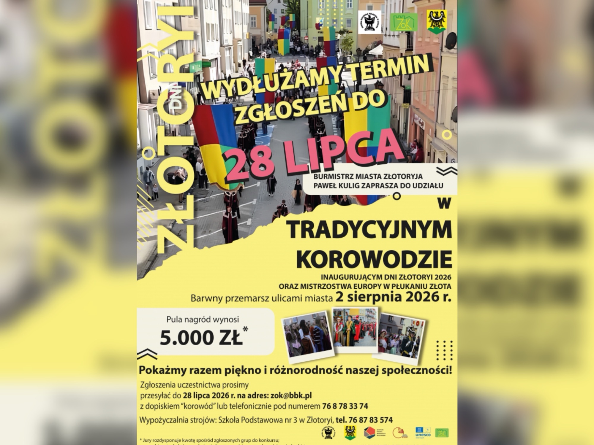Historyczny korowód w Złotoryi. Termin zgłoszeń wydłużony do 28 lipca