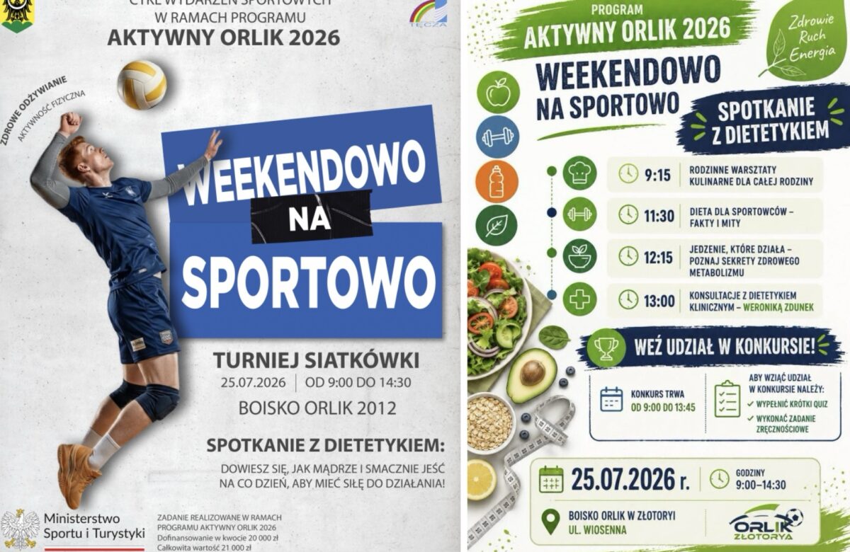Turniej siatkówki i porady dietetyczne na złotoryjskim orliku