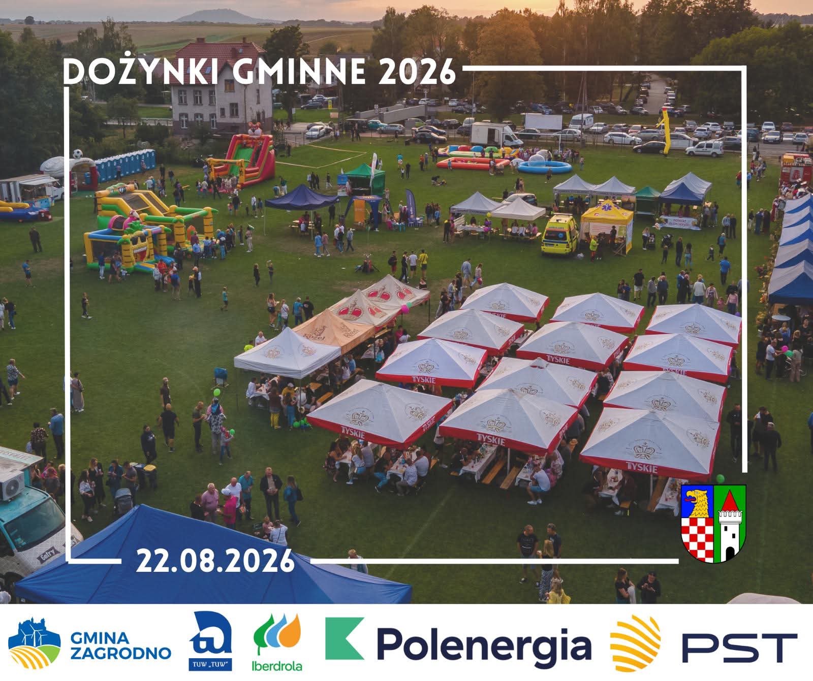 22 sierpnia 2026 roku w Zagrodnie odbędą się Dożynki Gminne – jedno z najważniejszych wydarzeń w kalendarzu Gminy Zagrodno.