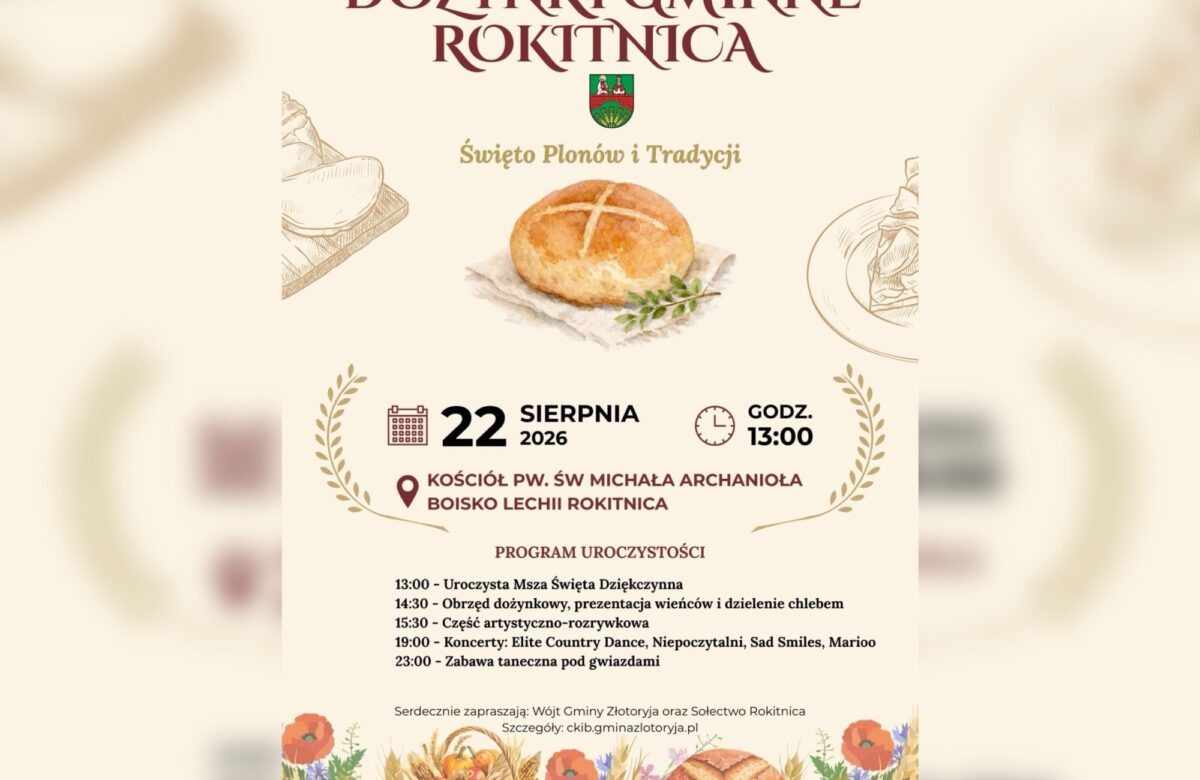 Dożynki Gminne w Rokitnicy już 22 sierpnia
