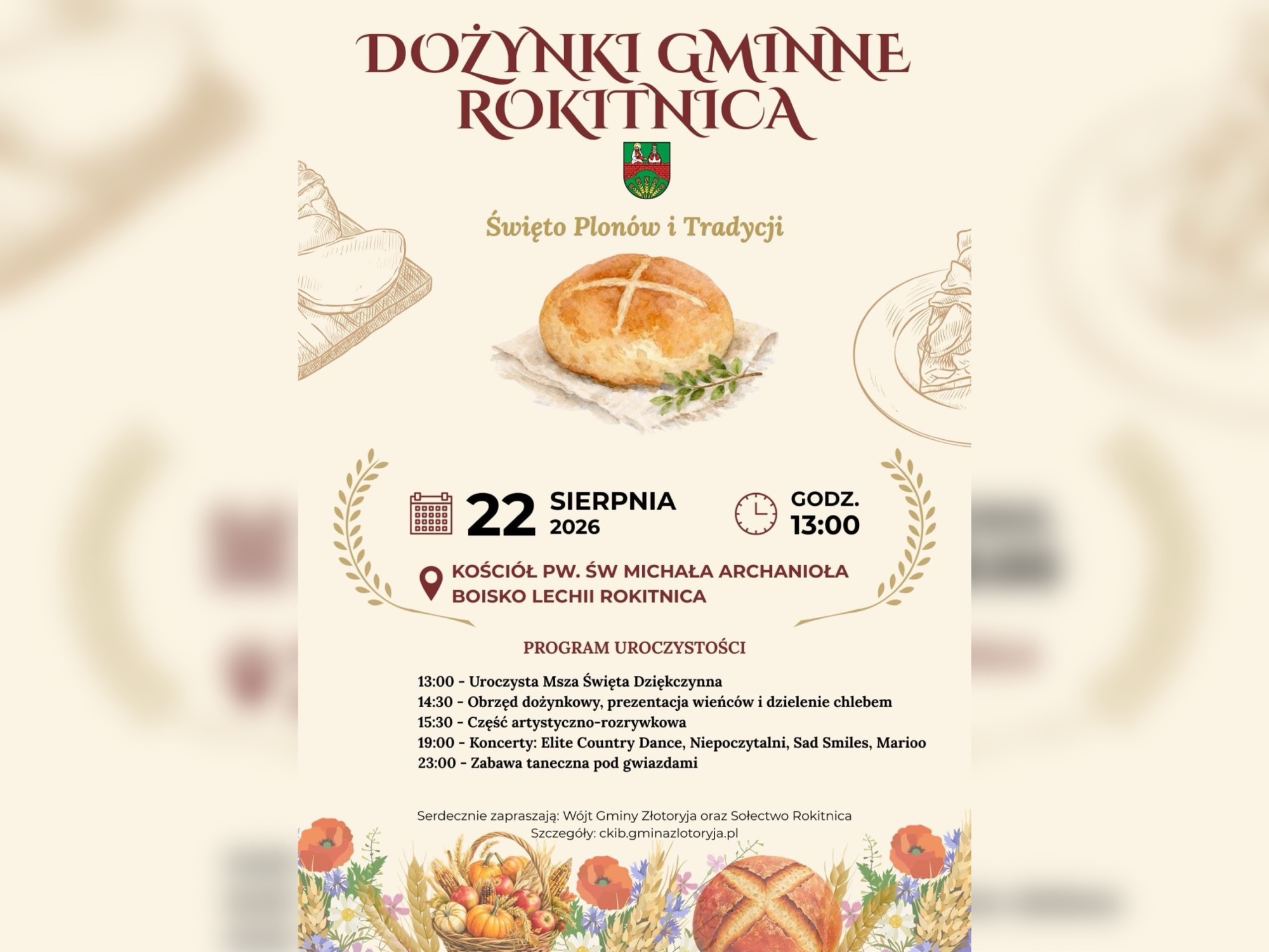 Dożynki Gminne w Rokitnicy już 22 sierpnia