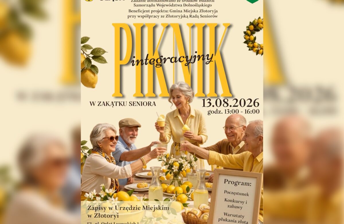 Seniorzy ze Złotoryi spotkają się na pikniku integracyjnym