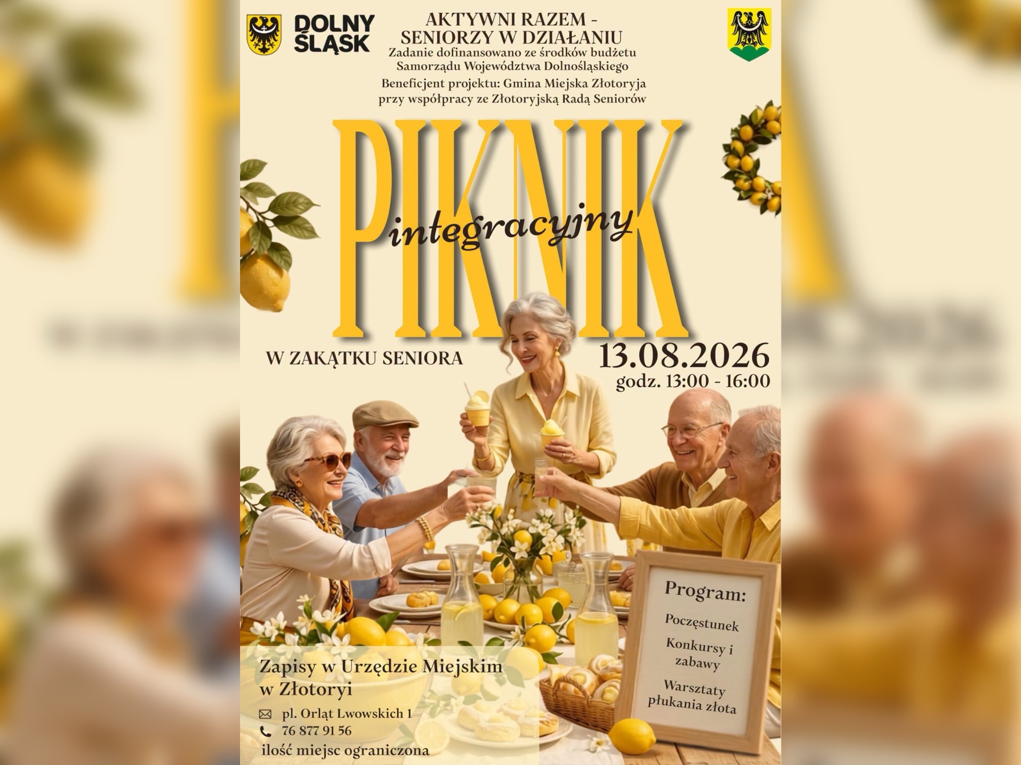 Seniorzy ze Złotoryi spotkają się na pikniku integracyjnym