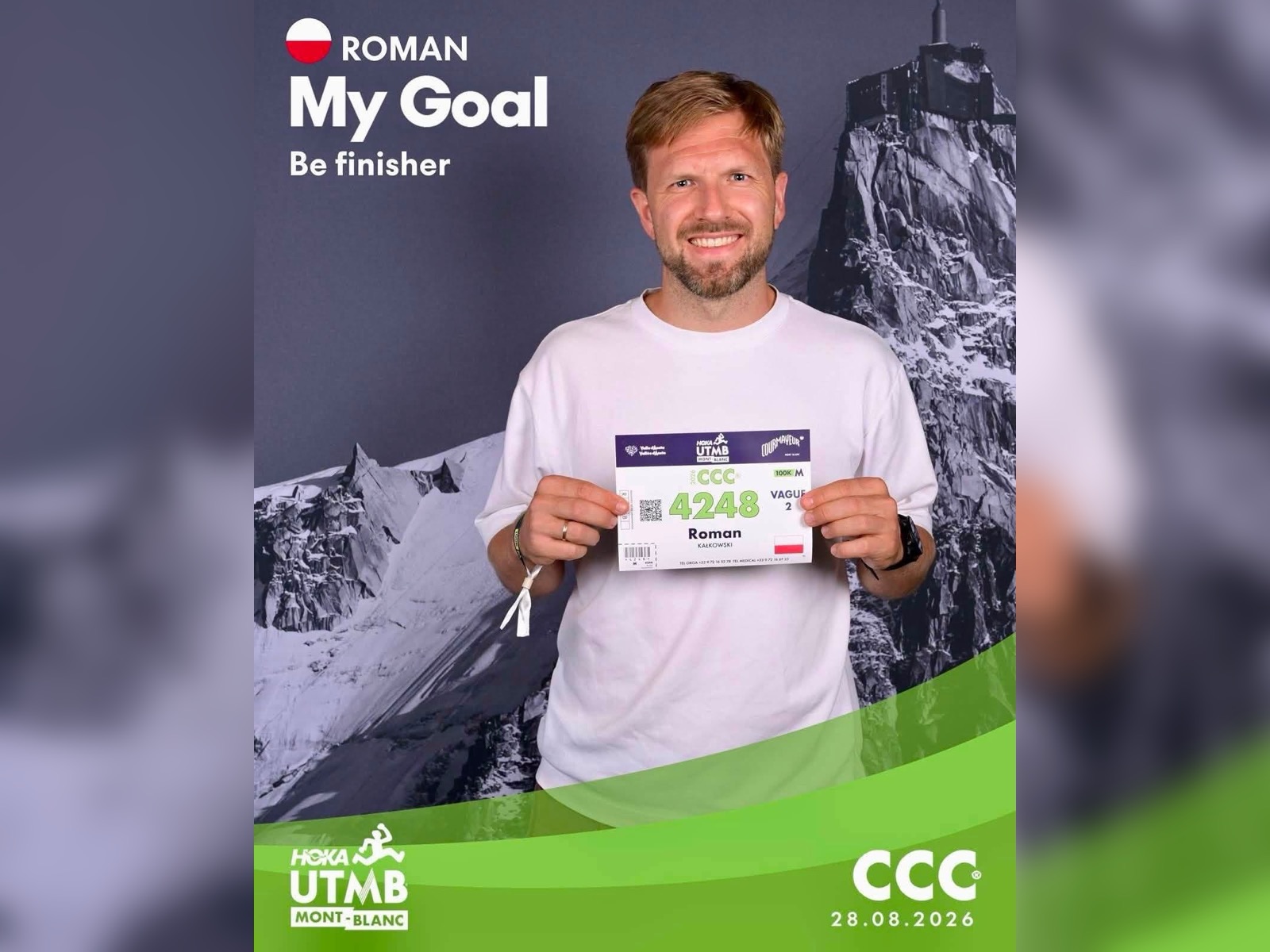 Roman Kałkowski z Zagrodna biegnie pod Mont Blanc!