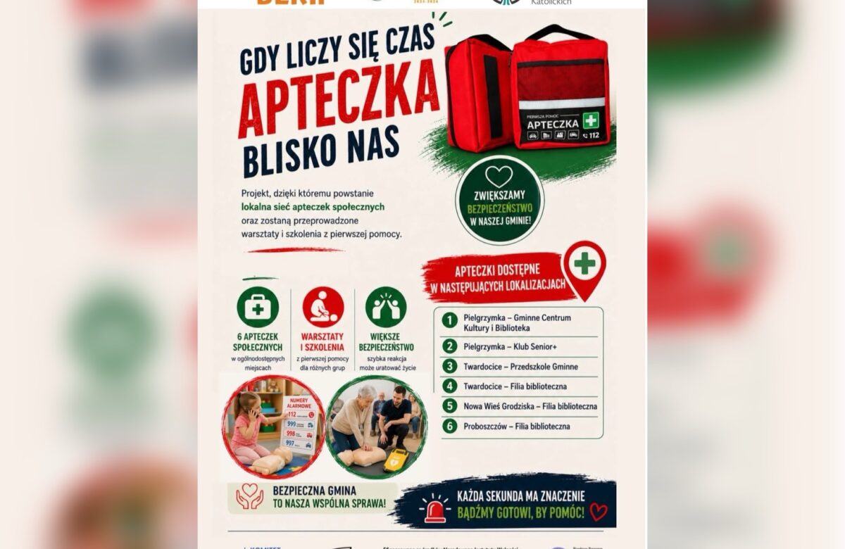 Apteczki społeczne pojawią się w gminie Pielgrzymka