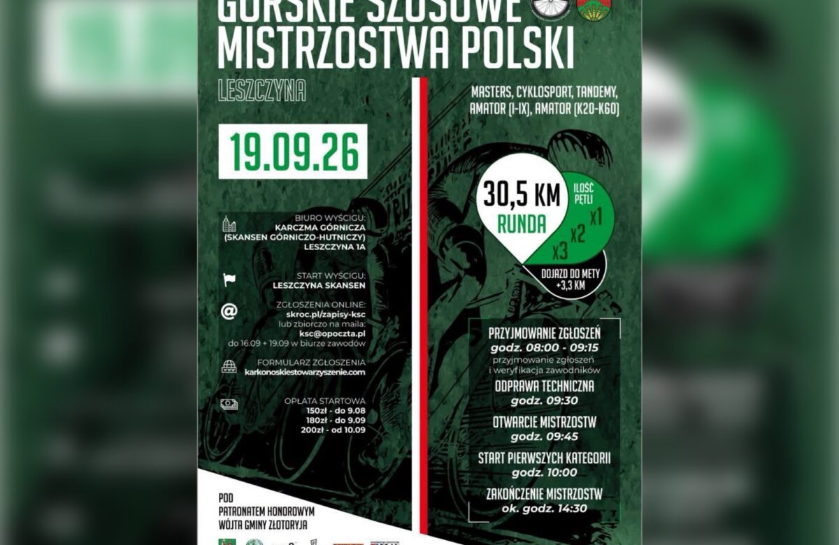 Ruszają zapisy na Górskie Szosowe Mistrzostwa Polski w Leszczynie.