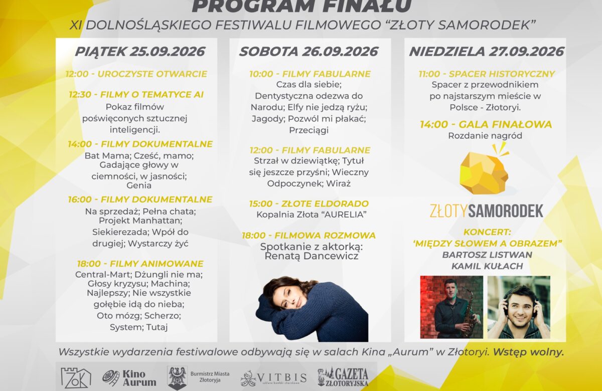 Renata Dancewicz gościem festiwalu Złoty Samorodek w Złotoryi