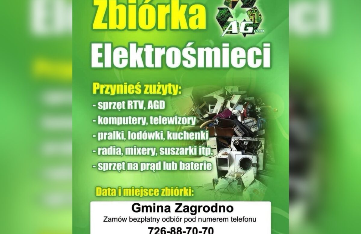 Zbiórka elektrośmieci w gminie Zagrodno