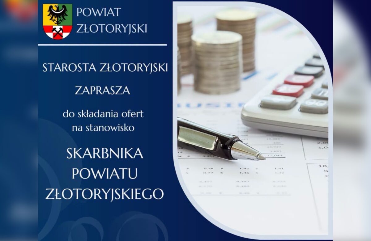 Starosta Rafał Miara ogłosił nabór na stanowisko Skarbnika Powiatu Złotoryjskiego
