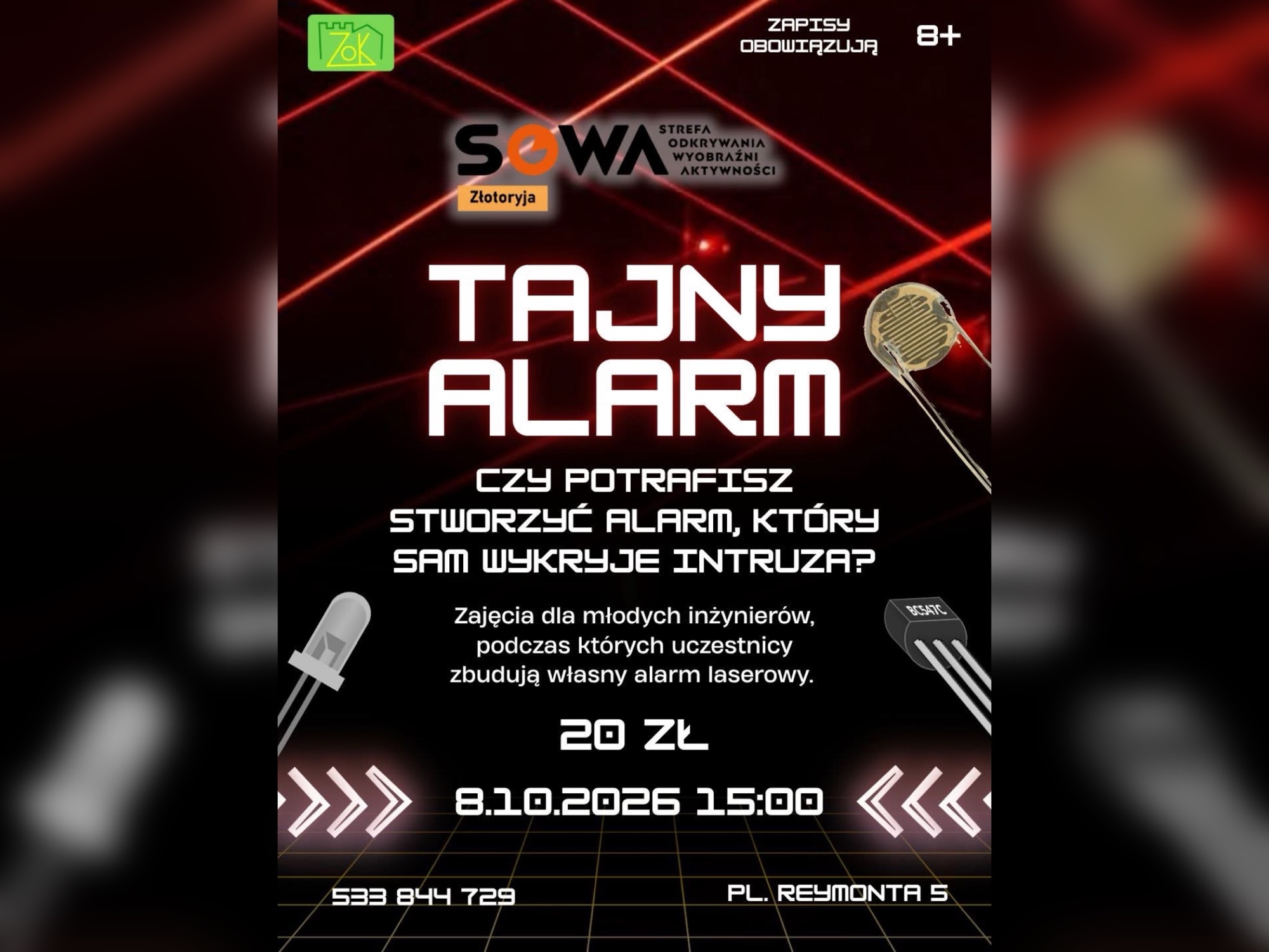 Młodzi konstruktorzy zbudują własny alarm laserowy
