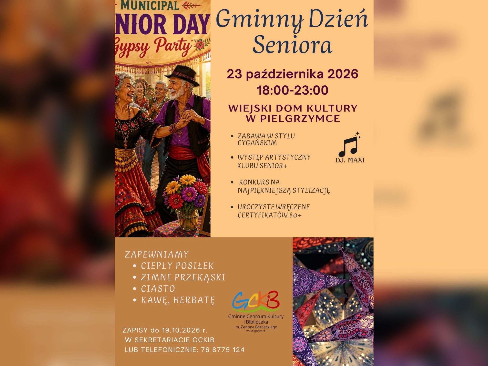 Gminny Dzień Seniora w Pielgrzymce. Wieczór w cygańskim stylu