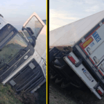 Ciężarówka w rowie na autostradzie A4. Kierowca opuścił pojazd przed przyjazdem służb